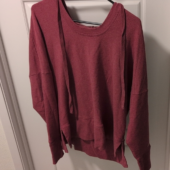 Alo Raspberry Hoodie with Drawstrings - Picture 1 of 6